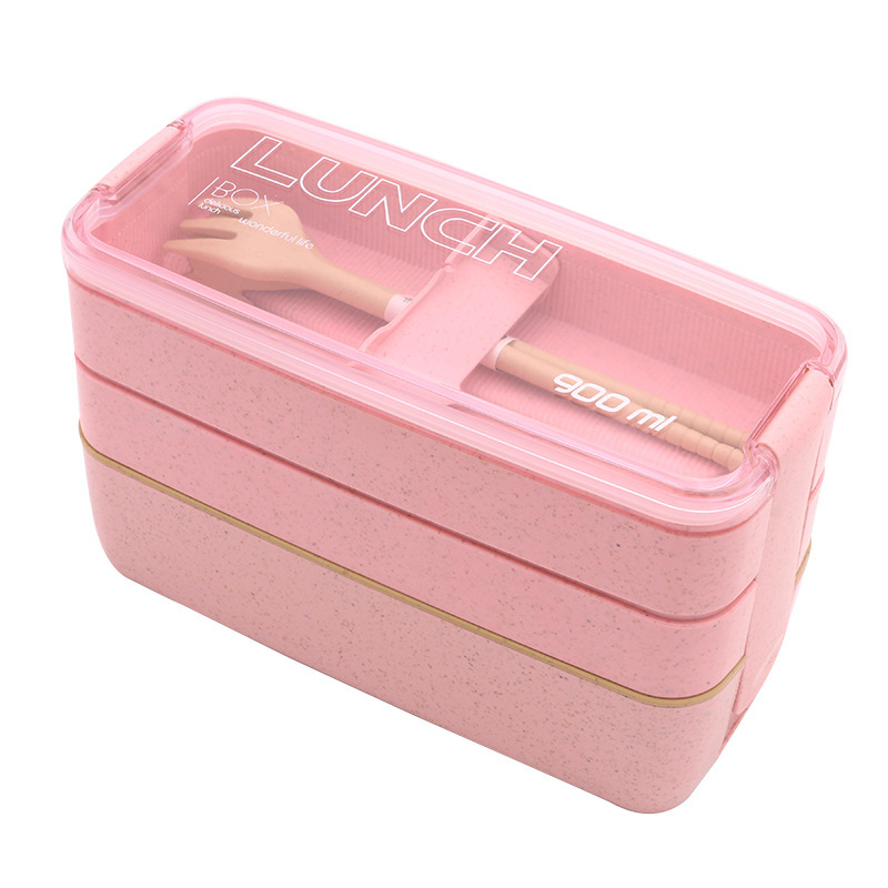 Three-layer Wheat Stalk Separated Bento Lunch Box – Bild 3