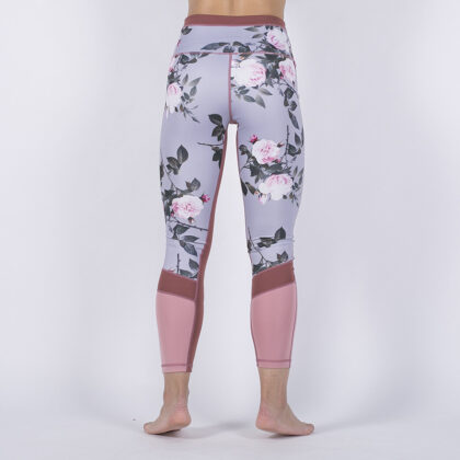 Women's printed mesh stitching yoga pants