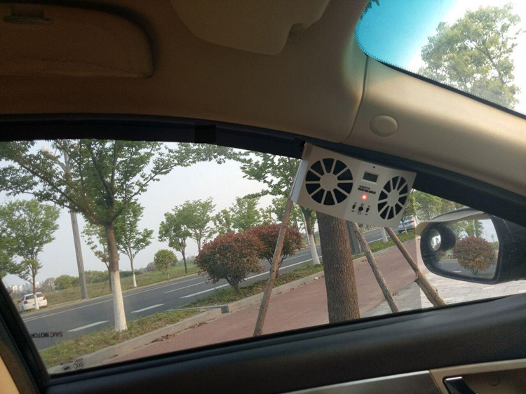 2W Car Solar Exhaust Fan Solar Car Exhaust Fan Car With Solar Cooling Artifact - Image 2