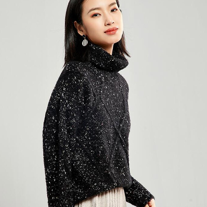 Women's high neck autumn and winter mohair sweater - Image 4