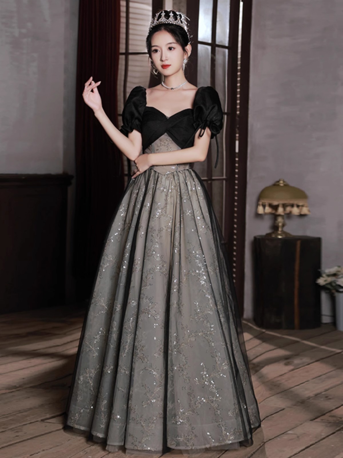 Off-shoulder Evening Dress High Sense Annual Birthday Performance Princess Dress - Image 5