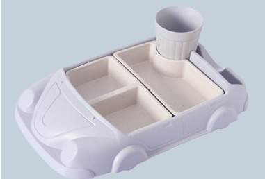 Bamboo fiber cartoon car children's plate — изображение 6