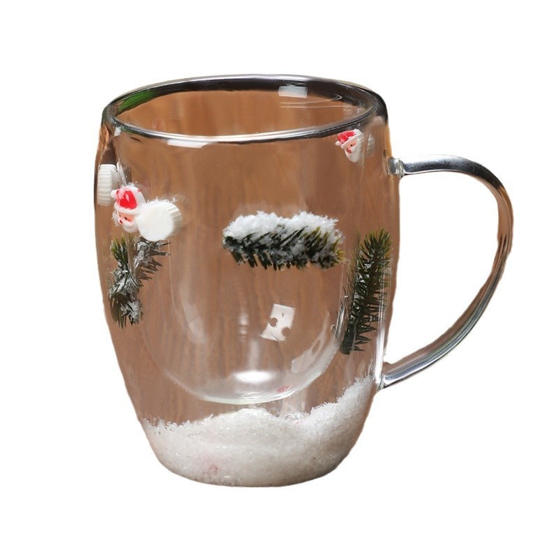 Christmas High Borosilicate Heat-resistant Double Layer Glass Cup – Bild 5