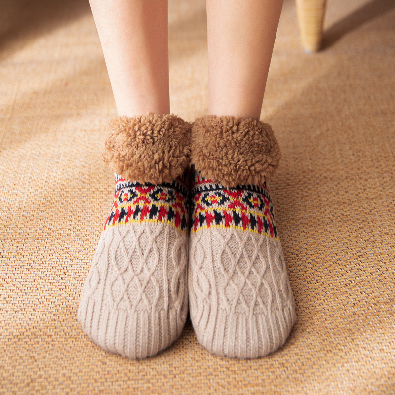 Indoor Home Floor Socks Fall And Winter Warm Non-slip Carpet Socks For Men And Women - Image 3