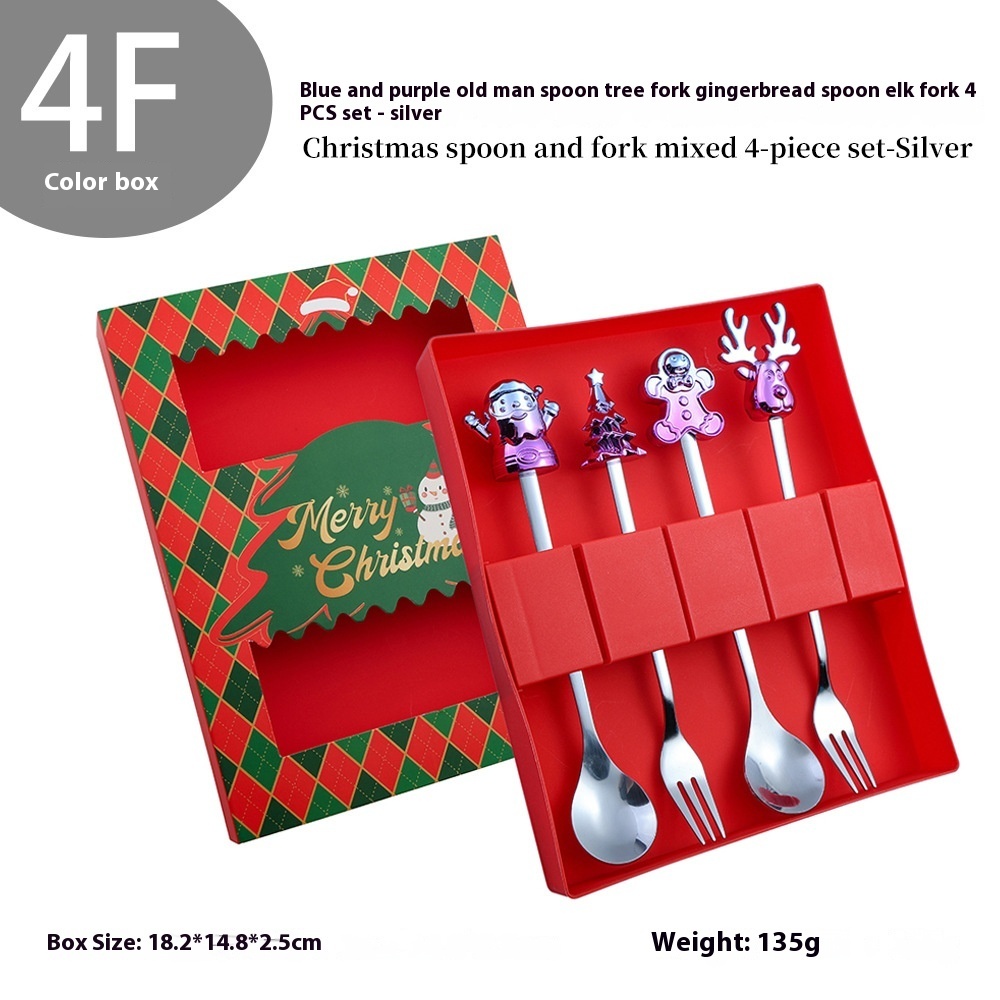 Christmas Spoon Kit Cartoon Funny Snowman — изображение 7