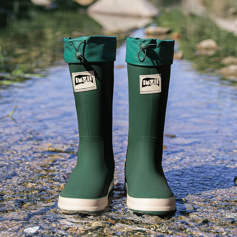 Couple Platform High Tube Outdoor Camping Rain Boots Waterproof Non-slip Rain Boots - Image 7
