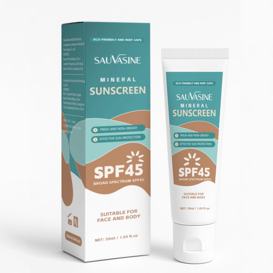 Cross-border Shuo Wo Xin SAUVASINE Mineral UV Cream Sunscreen Refreshing And Non-greasy — изображение 2
