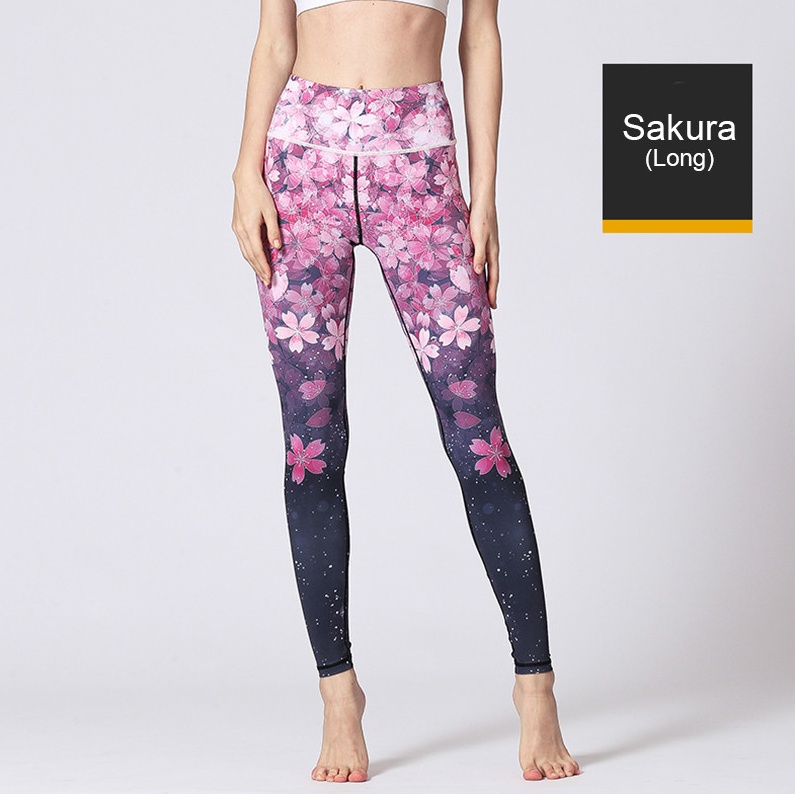 Sports gym printed yoga pants – Bild 7