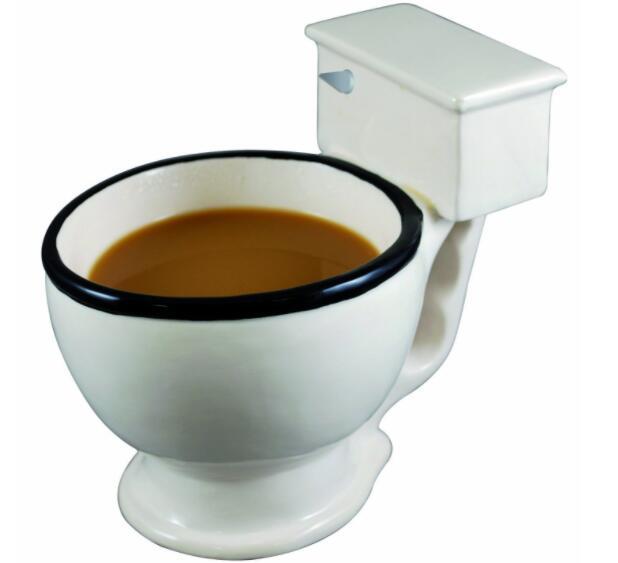 Creative Toilet Mug Ceramic Coffee Mugs with Handgrip Funny Gag Gift Tea Cup - Image 2