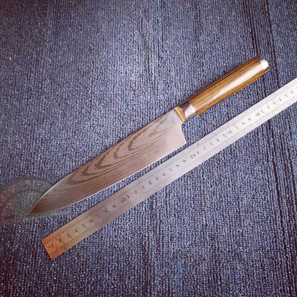 Damascus Pattern Chef's Knife Japanese Cuisine Knife — изображение 2