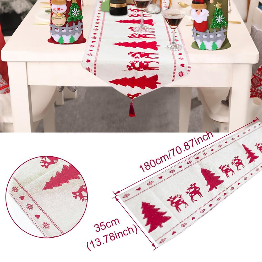 Cotton and linen embroidery Christmas table runner - Image 6
