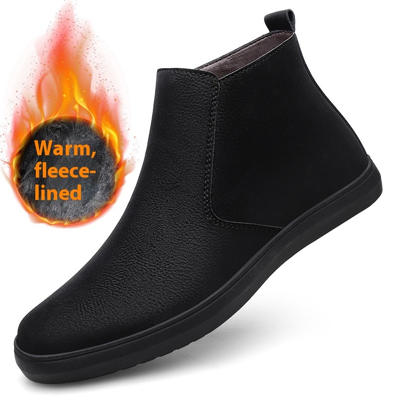 First Layer Cowhide Retro Frosted Leather High-top Leather Boots – Bild 6