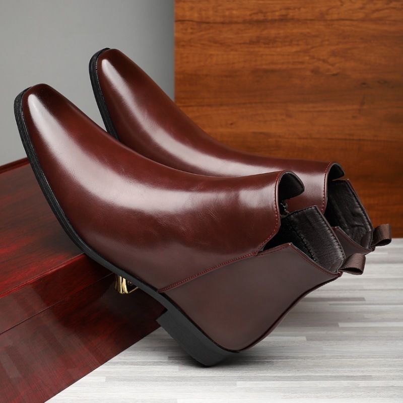 Plus Size High-top Leather Boots Men - Image 3