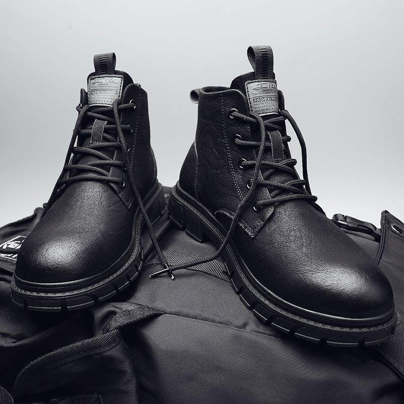 Men's Shoes British Style Tooling Leather Boots – Bild 5