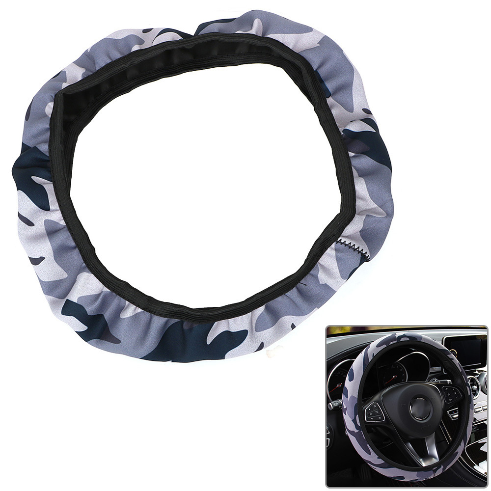 Camouflage Car Steering-wheel Cover Car Styling SBR Lycra Steering Cover Auto Interior Accessories Anti-slip Wheel Protector – Bild 2