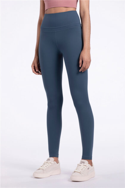 Double-sided brocade skinny yoga pants