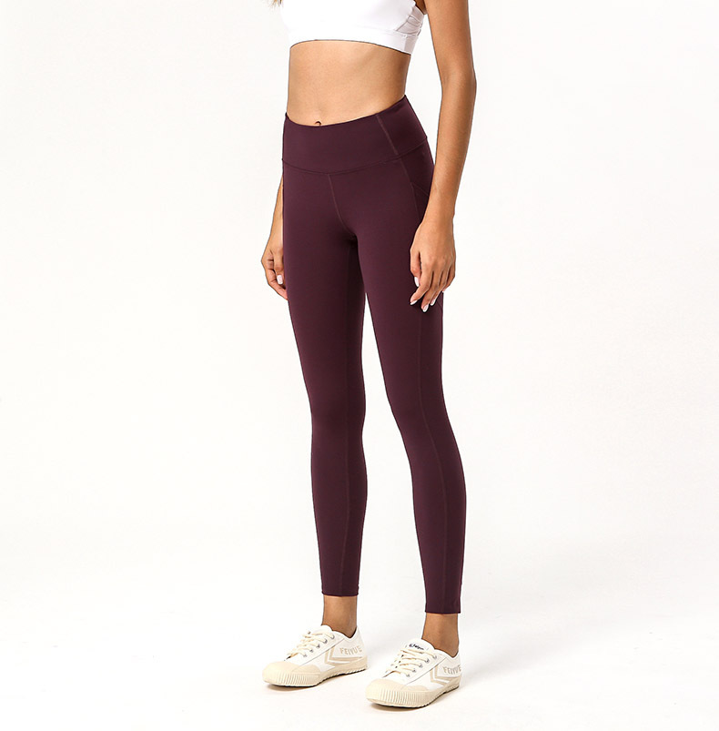 Solid color nude yoga pants - Image 4