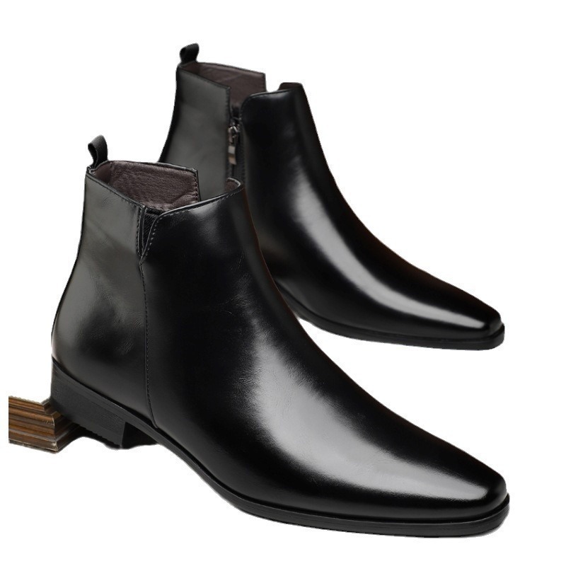 Plus Size High-top Leather Boots Men - Image 4