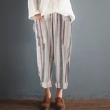 Nine Pants Loose Harem Casual Pants Cotton Linen Turnip Pants - Image 9