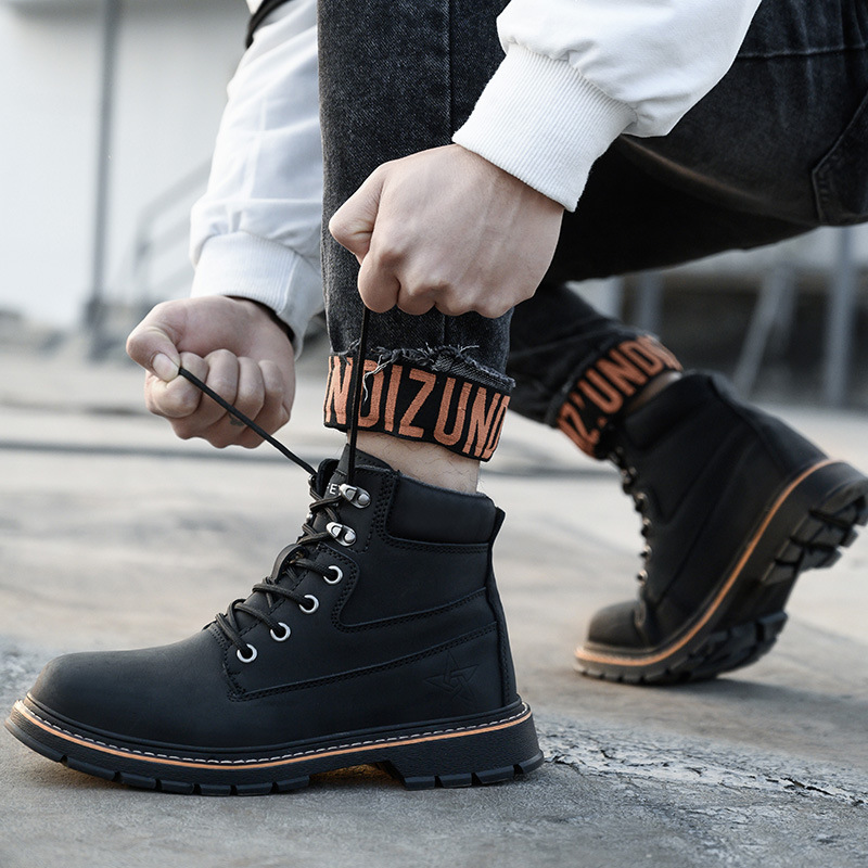 Microfiber Leather Anti-smash And Anti-puncture Work Shoes – Bild 3