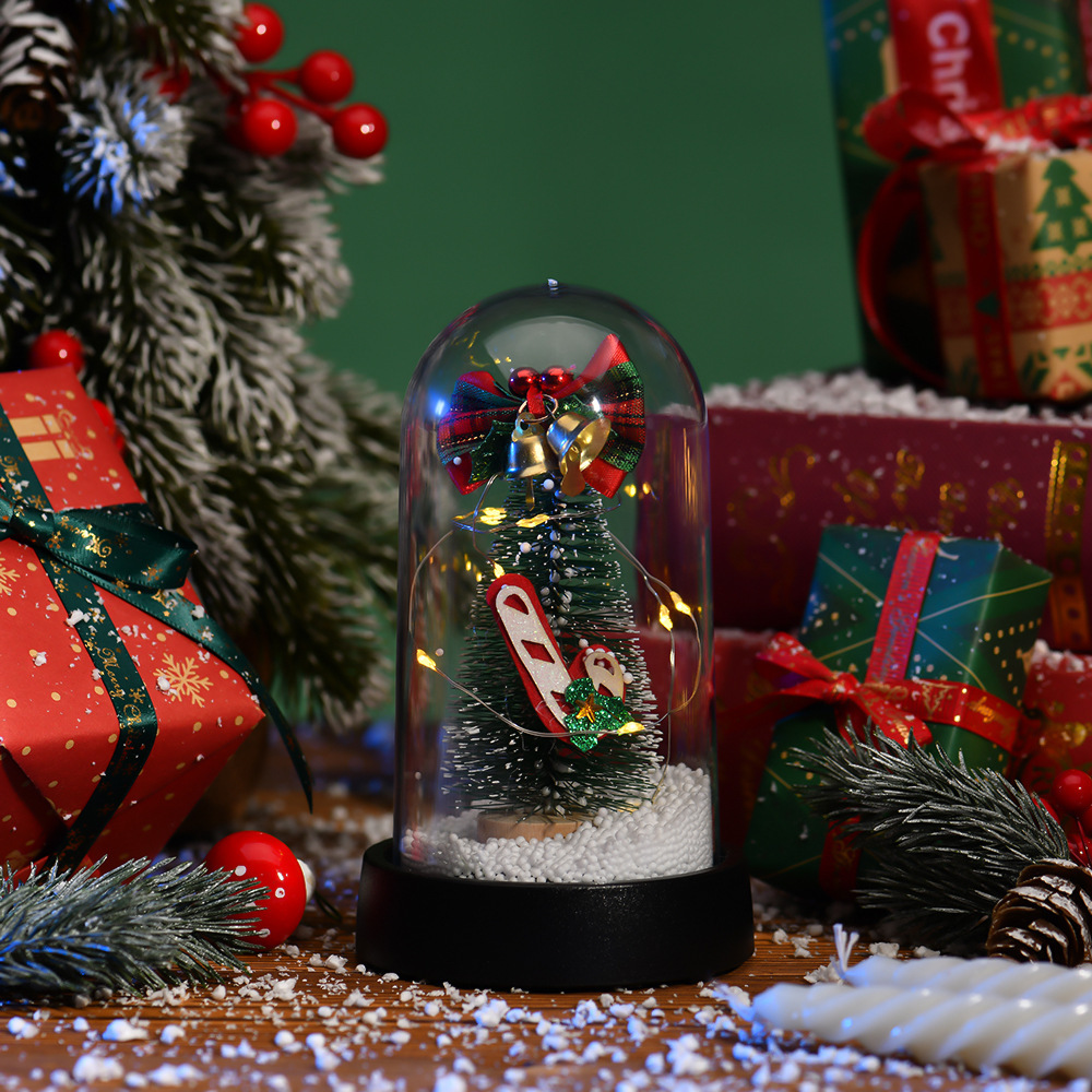 Creative LED Light Light-emitting Christmas Tree Glass Lampshade Flower Decoration Ornaments - Image 6