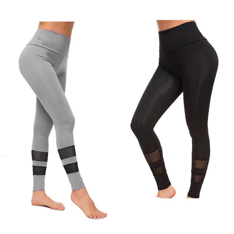 Looped mesh stitching yoga pants – Bild 3