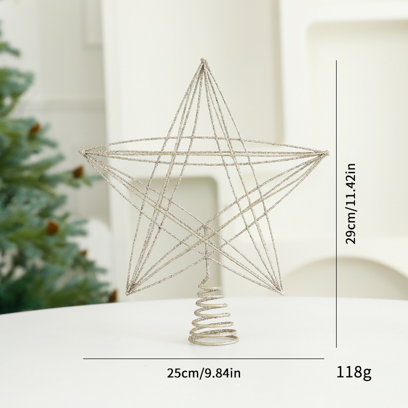 Eight Awn Star Champagne Christmas Decoration Ornaments - Image 10