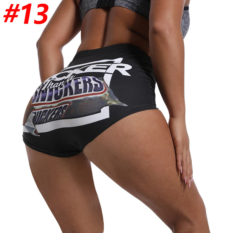 Printed skinny shorts yoga pants — изображение 5