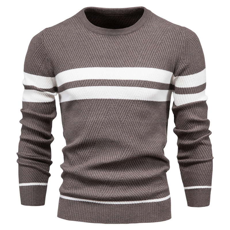 Fashion Casual Striped Men's Sweater - Image 3