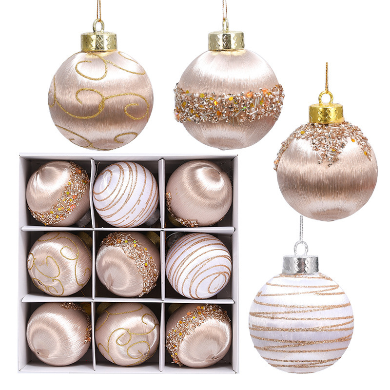 Christmas Decorations Foam Painted Silk Ball Christmas Tree Pendant – Bild 6