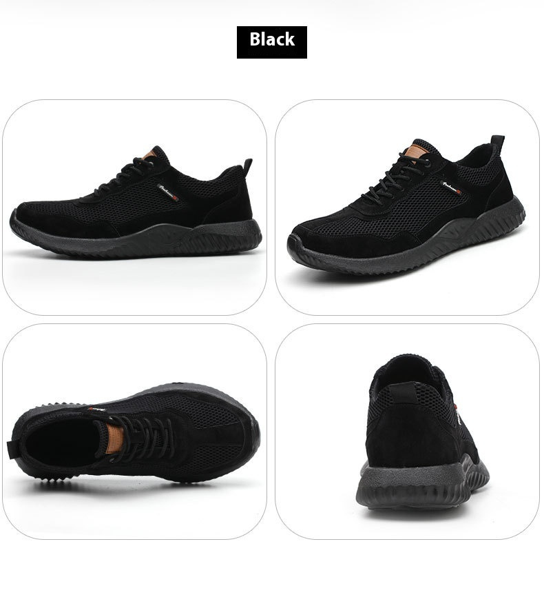 Flyknit Protective Shoes Breathable Mesh Anti-smashing And Anti-penetration Safety Protection - Image 3