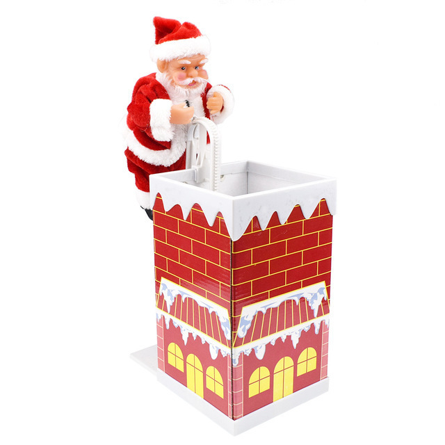 Electric Climbing Chimney Santa Claus Christmas Decoration Figurine Ornament Family New Year Party Santa Claus New Year Gift - Image 6