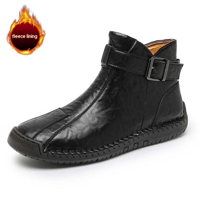Cross-border Foreign Trade Hot Genuine Leather High-top Casual Men's Leather Boots - Image 5