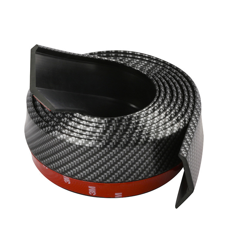 Carbon fiber car front lip bumper strip - Image 2