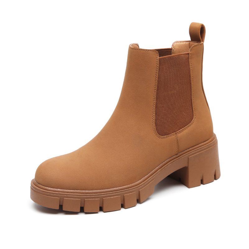 Women's Thick Bottom Suede Dr Martens Boots - Image 7