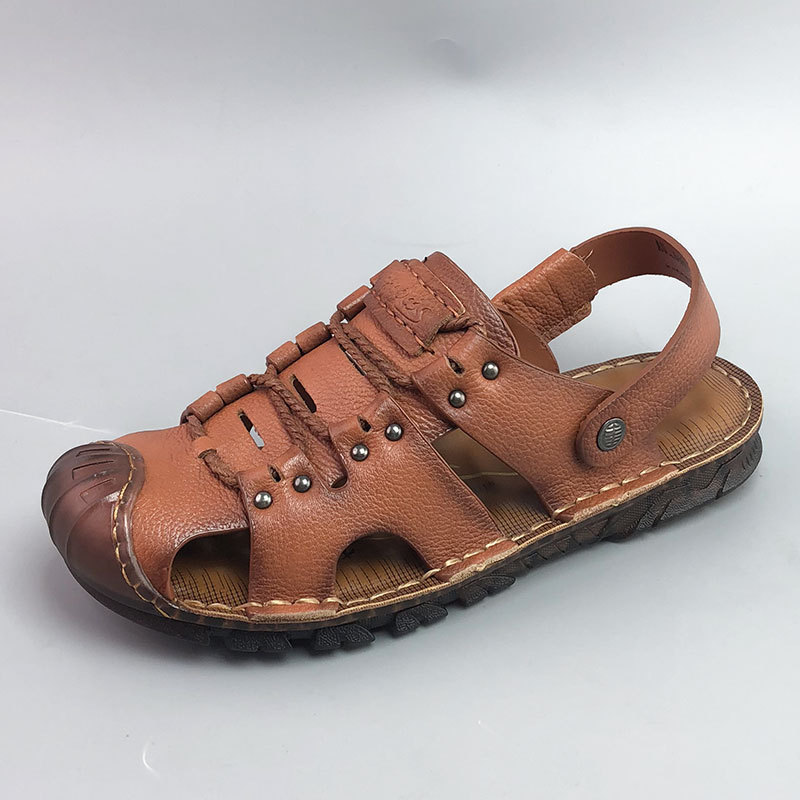 Men's Breathable Casual Genuine Leather Beach Shoes Oxford Sole Shoes - Image 8