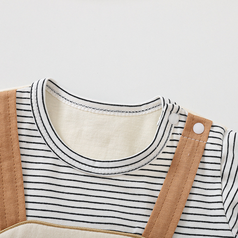 Cartoon Bear Print Baby Short Sleeve Rompers - Image 10