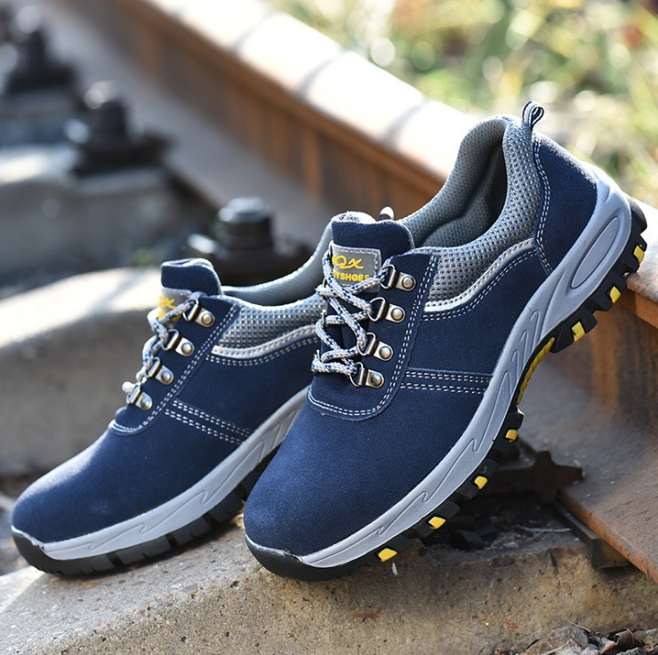 Wholesale four seasons steel toe caps anti-smashing stab-resistant protective shoes lightweight breathable work shoes deodorant safety shoes — изображение 7