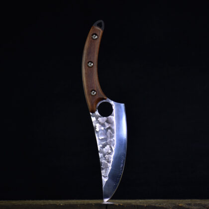 Hand Forged Kitchen Knife Small Scimitar Boning Knife