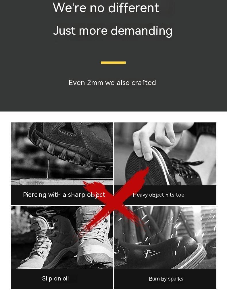 Labor Protection Shoes Men's Steel Toe Cap Work Shoes — изображение 7