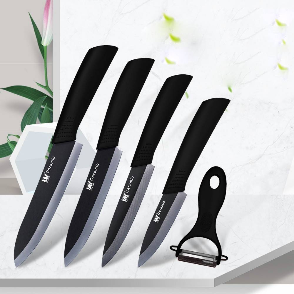 Ceramic knife set black blade ceramic knife — изображение 5