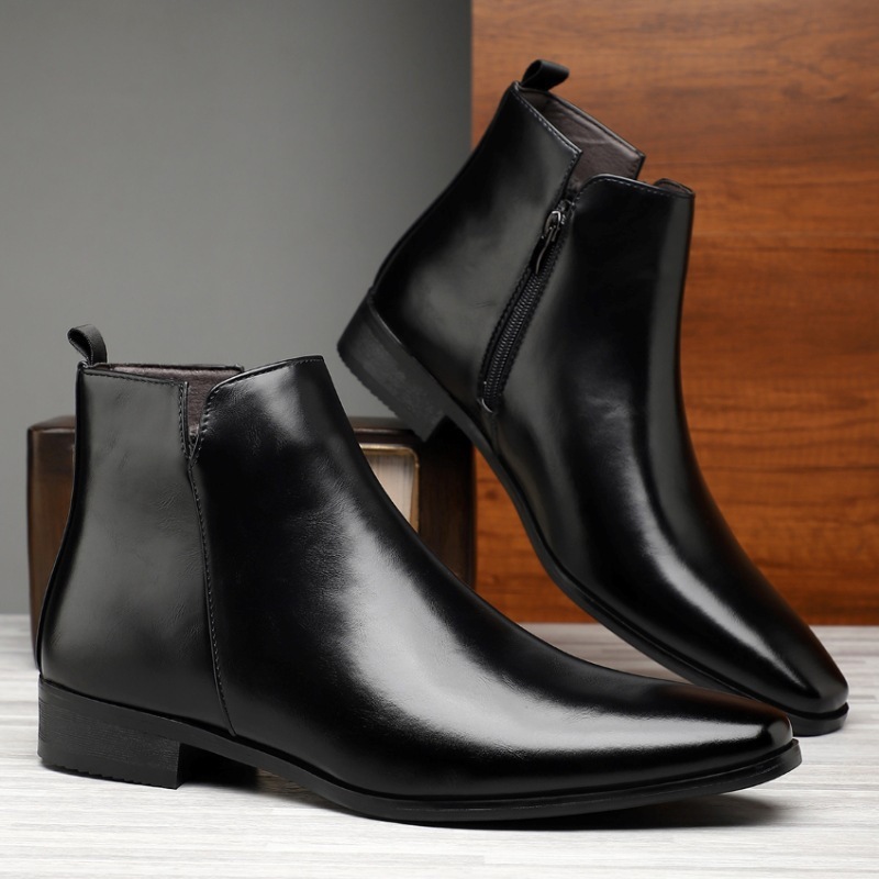 Plus Size High-top Leather Boots Men - Image 5