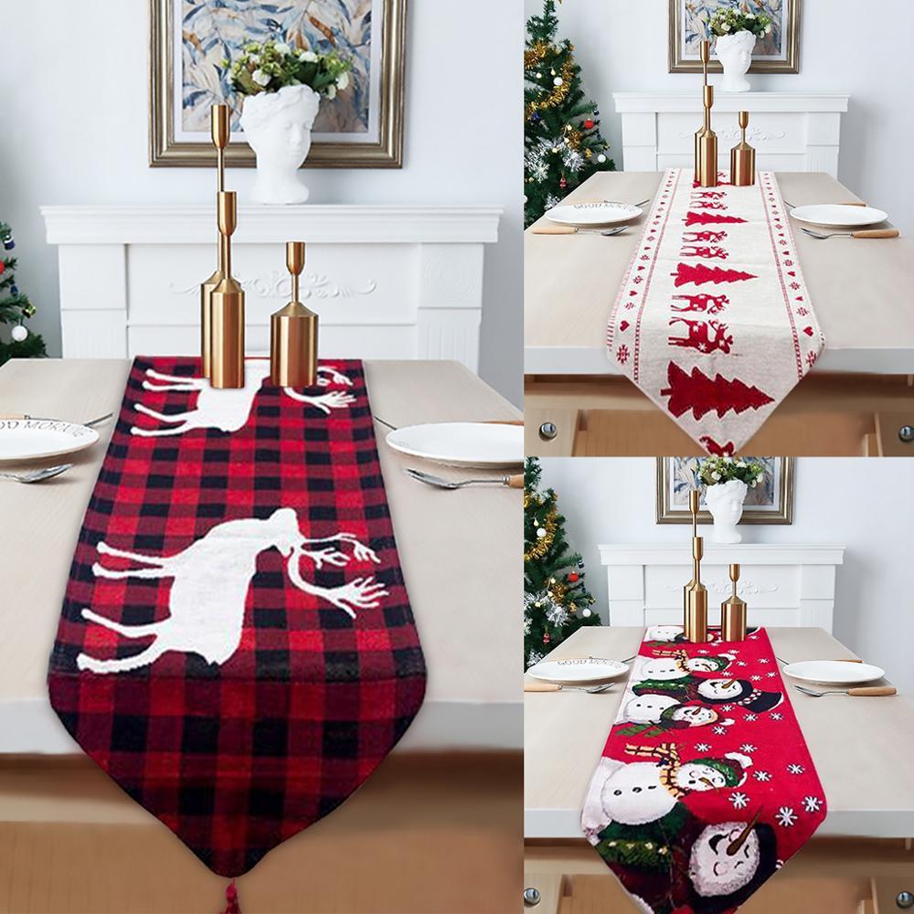Cotton and linen embroidery Christmas table runner - Image 4
