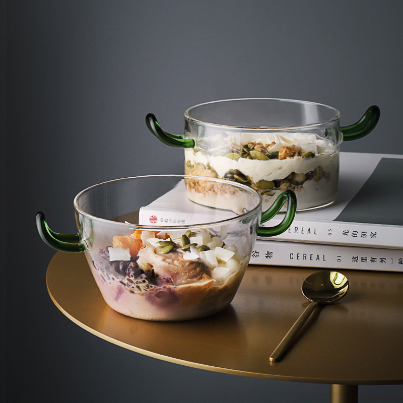 Borosilicate Heat-Resistant Glass Bowl Nordic Glass Salad Bowl — изображение 4