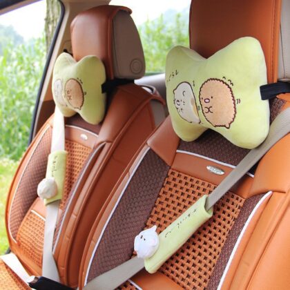 Car Headrest Neck Pillow Four Seasons Car Bone Pillow With Cover Car Pillow