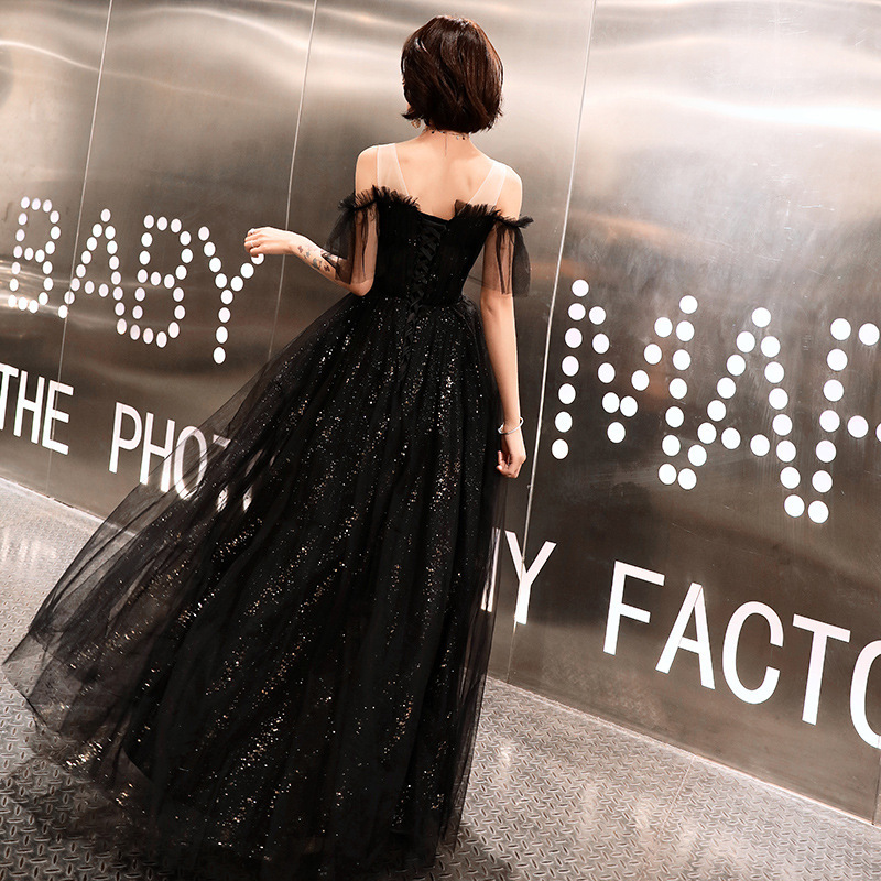 Women's Black Long Banquet Evening Dress — изображение 3