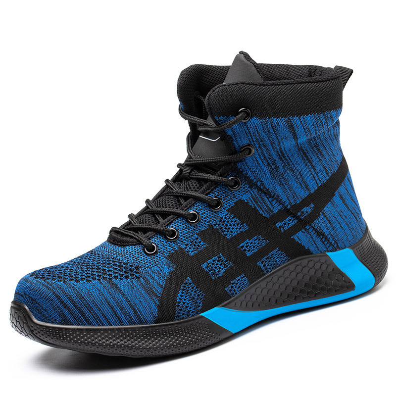 Men's Breathable Fly Woven Surface Safety Shoes - Image 5