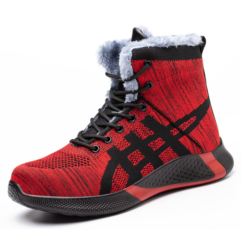 Men's Breathable Fly Woven Surface Safety Shoes - Image 4