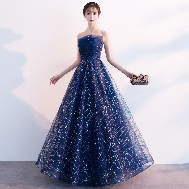 Sexy Strapless Long Evening Gown Toasting - Image 3