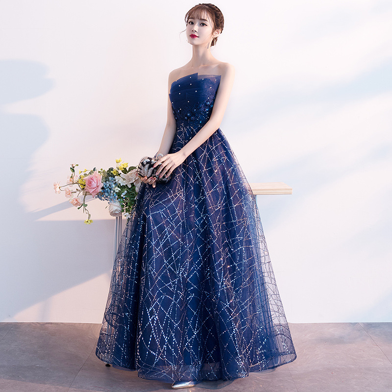 Sexy Strapless Long Evening Gown Toasting - Image 7